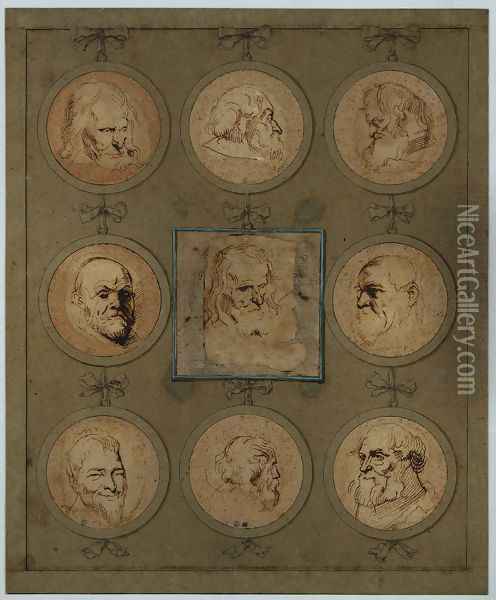 Sheet of Studies Oil Painting - Sir Anthony Van Dyck