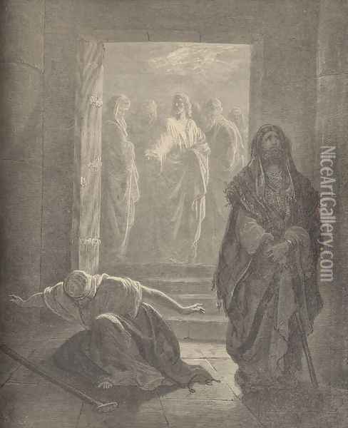 The Pharisee And The Publican Oil Painting - Gustave Dore