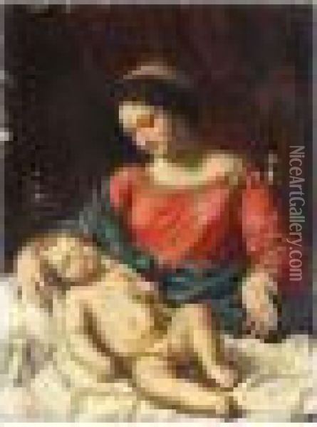 Vierge A L'enfant Oil Painting - Nicolas Mignard
