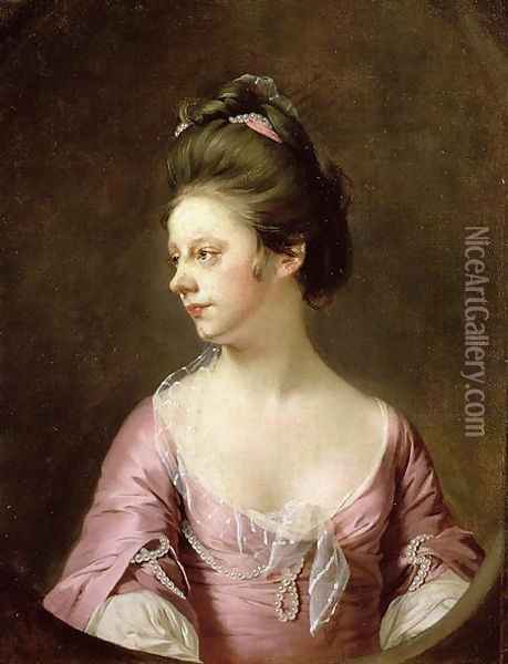 Portrait of Mrs Catherine Swindell, 1769-72 Oil Painting - Josepf Wright Of Derby