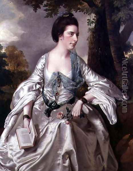 Portrait of Mrs Nicholas Ashton, nee Mary Warburton Philpot (1740-1777), 1769 Oil Painting - Josepf Wright Of Derby