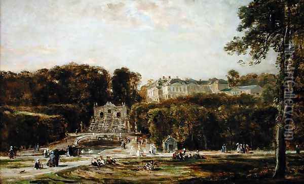View of the Chateau de Saint-Cloud Oil Painting - Charles-Francois Daubigny