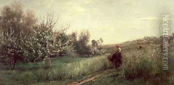 Spring, 1857 Oil Painting - Charles-Francois Daubigny