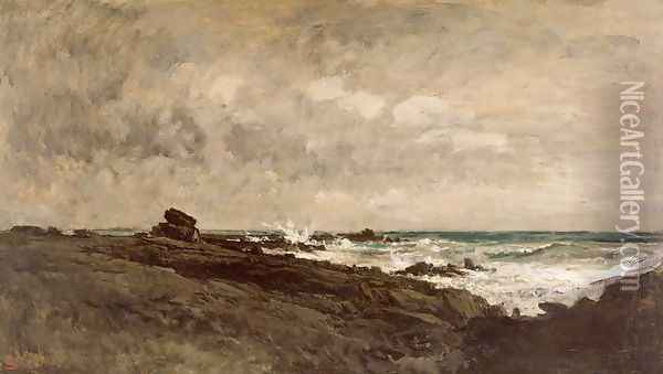 Seascape, c.1867 Oil Painting - Charles-Francois Daubigny