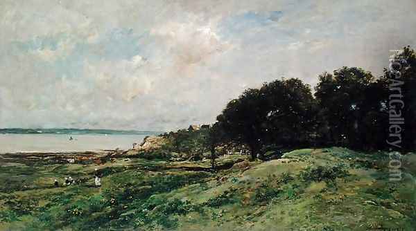 The Coast of Villerville, 1875 Oil Painting - Charles-Francois Daubigny