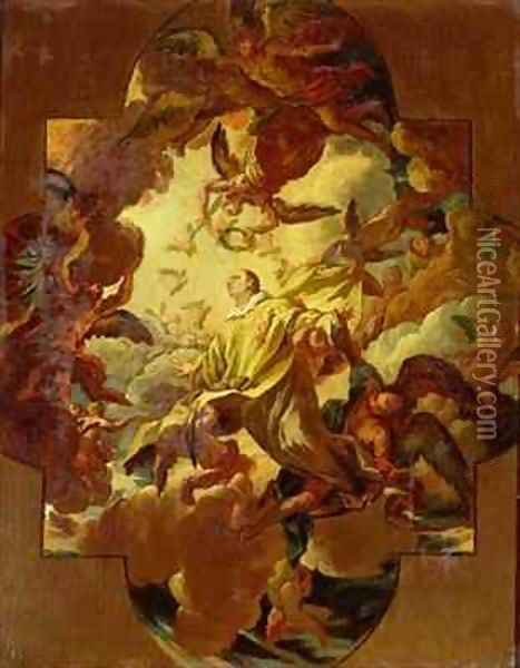 The Apotheosis of St Stephen Oil Painting - Gaspare Diziani