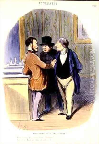 Discussion about the Constitution Oil Painting - Honore Daumier