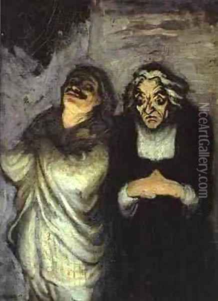 Scapin 1863-65 Oil Painting - Honore Daumier