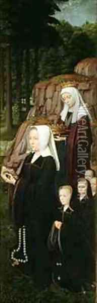Right hand panel of the Jean de Trompes Triptych with Patrons Oil Painting - Gerard David