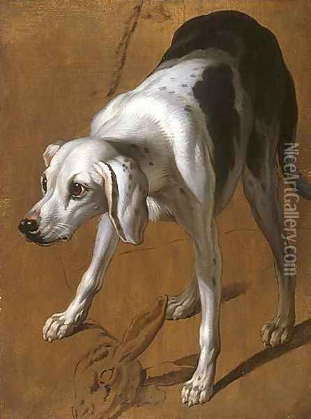 Study of a Pointer Oil Painting - Alexandre-Francois Desportes