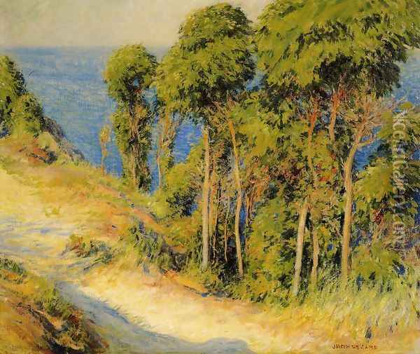 Trees Along the Coast (or Road to the Sea) Oil Painting - Joseph Rodefer DeCamp