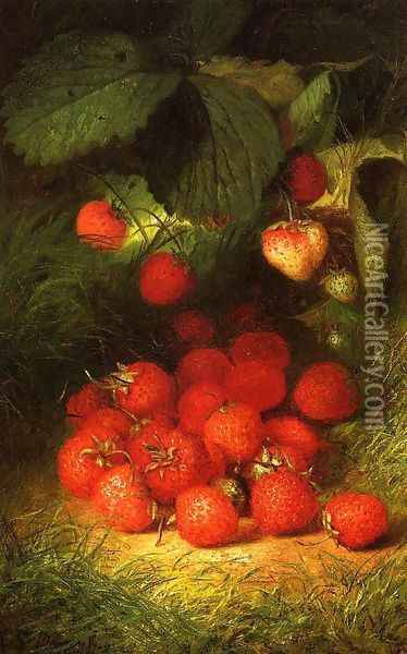 Strawberries Oil Painting - Robert Spear Dunning