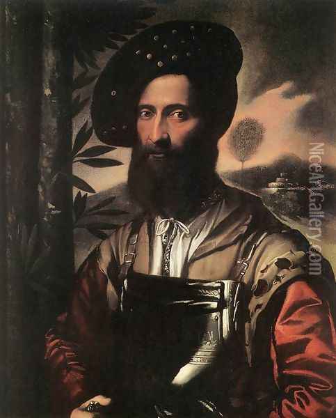 Portrait of a Warrior 1530s Oil Painting - Dosso Dossi