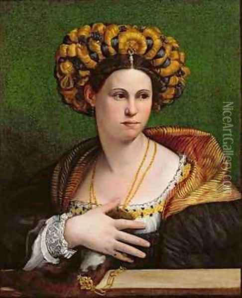 Portrait of a Roman Woman Oil Painting - Dosso Dossi