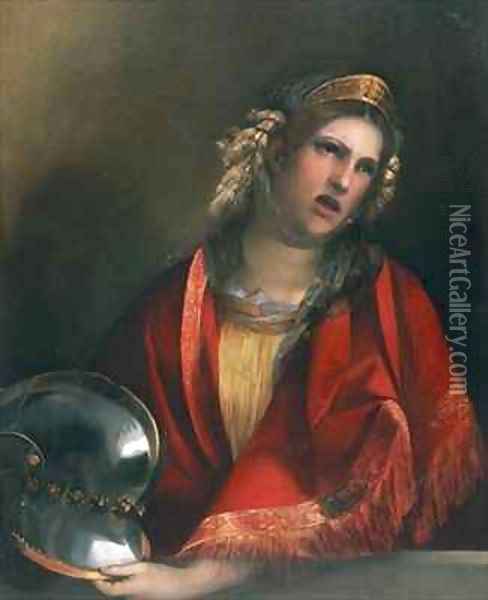 Dido crying over Aeneas Oil Painting - Dosso Dossi