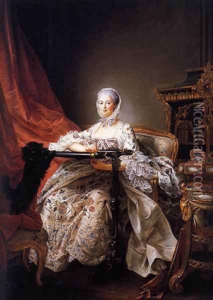 Madame de Pompadour 1763-64 Oil Painting - Francois-Hubert Drouais