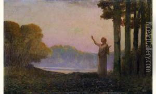 Chant Du Matin Oil Painting - Alphonse Osbert