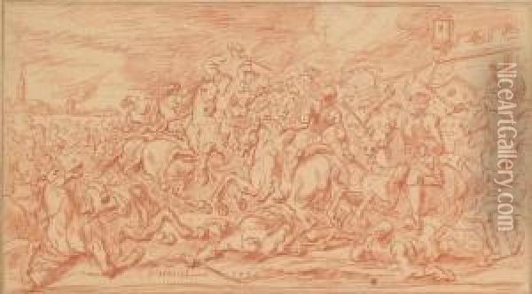Battle Scene Oil Painting - Charles Parrocel