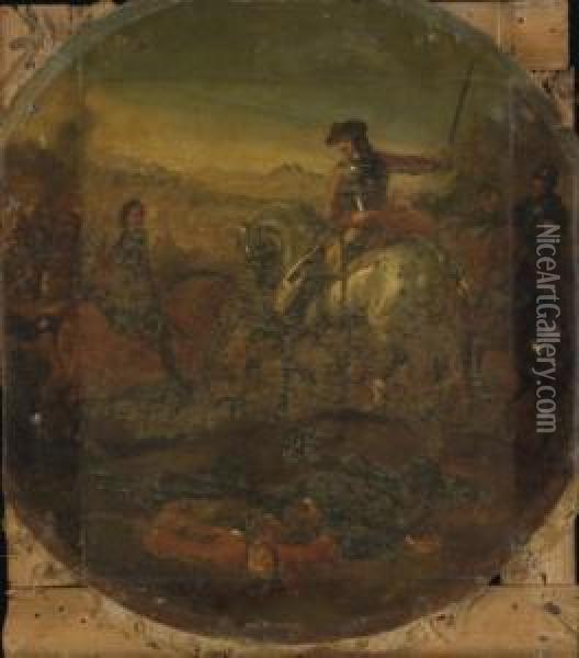 Choc De Cavalerie Oil Painting - Charles Parrocel