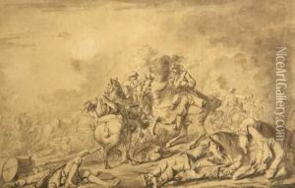 Scene De Cavalerie Oil Painting - Charles Parrocel