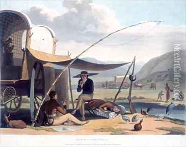 Halt of a Boers Family Oil Painting - Samuel Daniell