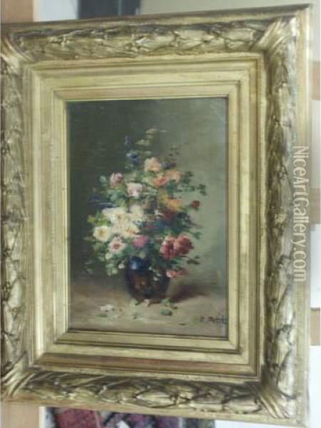 Bouquet De Fleurs Oil Painting - Eugene Petit