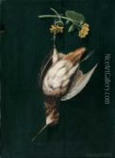 Hanging Woodcock With Flowers Oil Painting - Alexander Pope