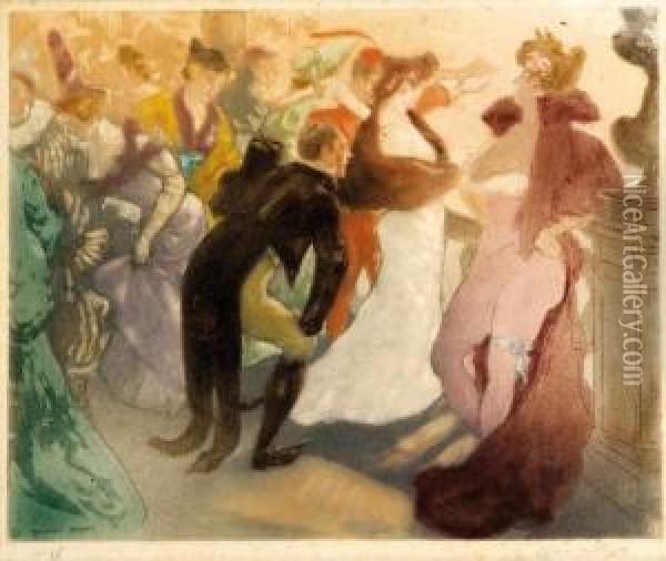 Au Bal De L'opera Oil Painting - Richard Ranft