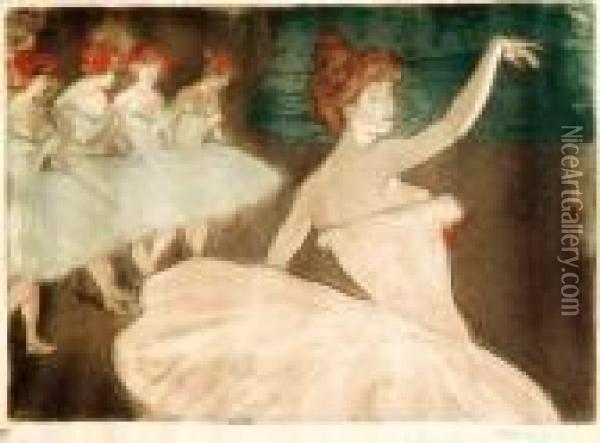 Danseuses De Ballet Oil Painting - Richard Ranft