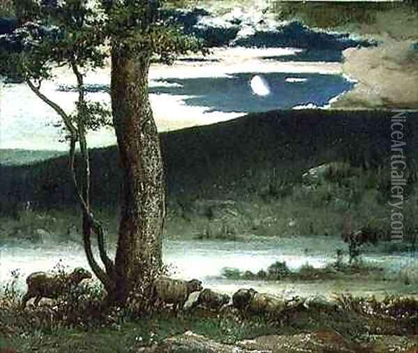 The Midnight Moon Oil Painting - Elliott Daingerfield