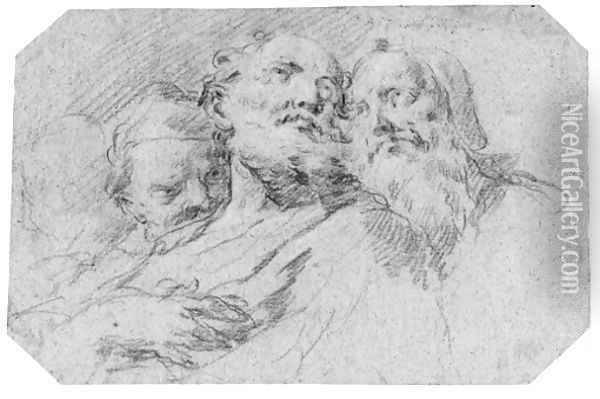 Three philosophers Oil Painting - Gaspare Diziani