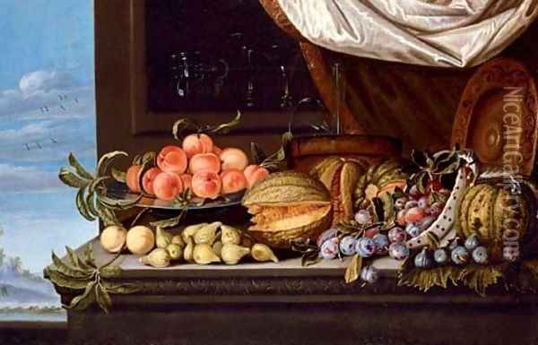 Fruits Oil Painting - Pierre Dupuis