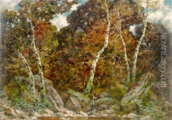 Felsige Landschaft Oil Painting - Eduard Rudisuhli