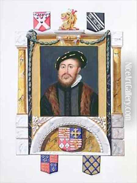 Portrait of Charles Brandon 1488-1545 Duke of Suffolk as a Young Man Oil Painting - Sarah Countess of Essex