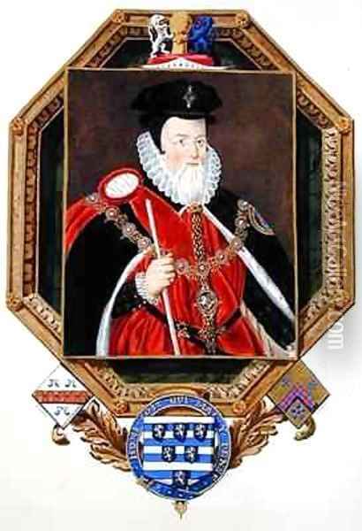 Portrait of William Cecil 1st Baron Burghley from Memoirs of the Court of Queen Elizabeth Oil Painting - Sarah Countess of Essex