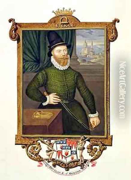 Portrait of James Douglas 4th Earl of Morton from Memoirs of the court of Queen Elizabeth Oil Painting - Sarah Countess of Essex