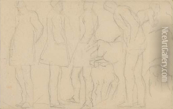 Les Mains Dans Les Poches, 1879-80 Oil Painting - Georges Seurat