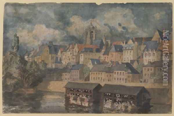 River Town In Northern France Oil Painting - Roger Fry