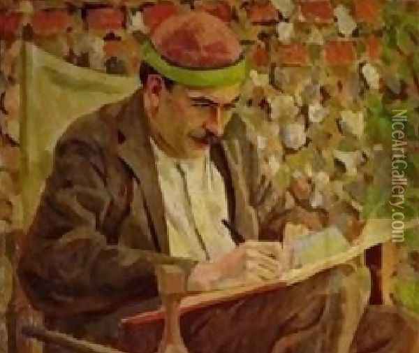 Portrait Of John Maynard Keynes Oil Painting - Roger Fry