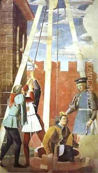 Giovanni Da Piamonte And Piero Della Francesca Legend Of The True Cross Torment of the Jew 1452-1466 Oil Painting - Piero della Francesca