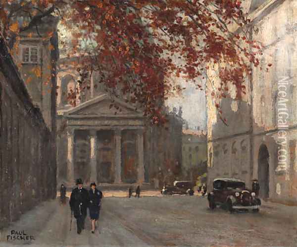 Street scene, Copenhagen Oil Painting - Paul-Gustave Fischer