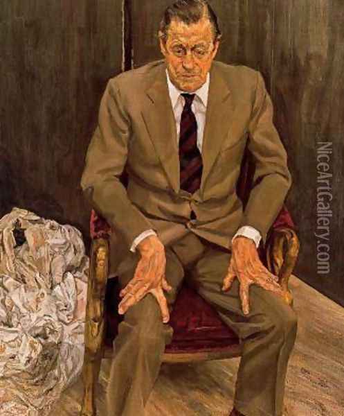 Man in a Chair Oil Painting - Lucian Freud