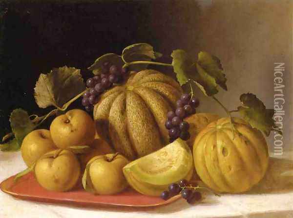Melons and Yellow Apples Oil Painting - John Defett Francis