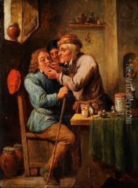 Beim Bader Oil Painting - David The Younger Teniers