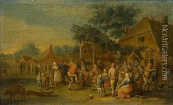 Village Festivities Oil Painting - David The Younger Teniers
