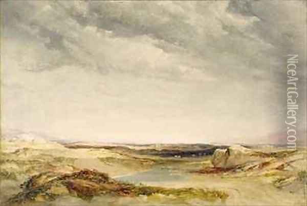 A Heath Near the Coast Oil Painting - Anthony Vandyke Copley Fielding