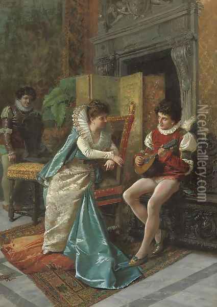 The recital Oil Painting - Salvatore Frangiamore