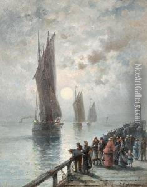 Returning Home Oil Painting - Louis Timmermans