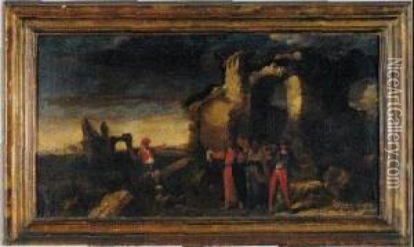 Resurrezione Di Lazzaro Oil Painting - Antonio Travi Il Sordo Di Sestri
