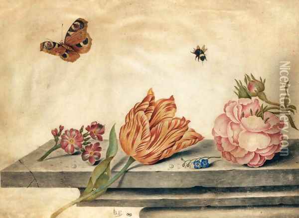 Flowers Oil Painting - Jan Baptist van Fornenburgh